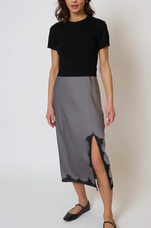  Celeste Lace and Sweater Combo Dress