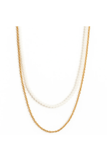  Brisa Double Chain Beaded Necklace