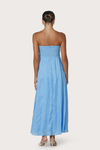 Talia Pintuck Linen Maxi Dress
