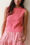 Mira Pointelle Sweater Tank