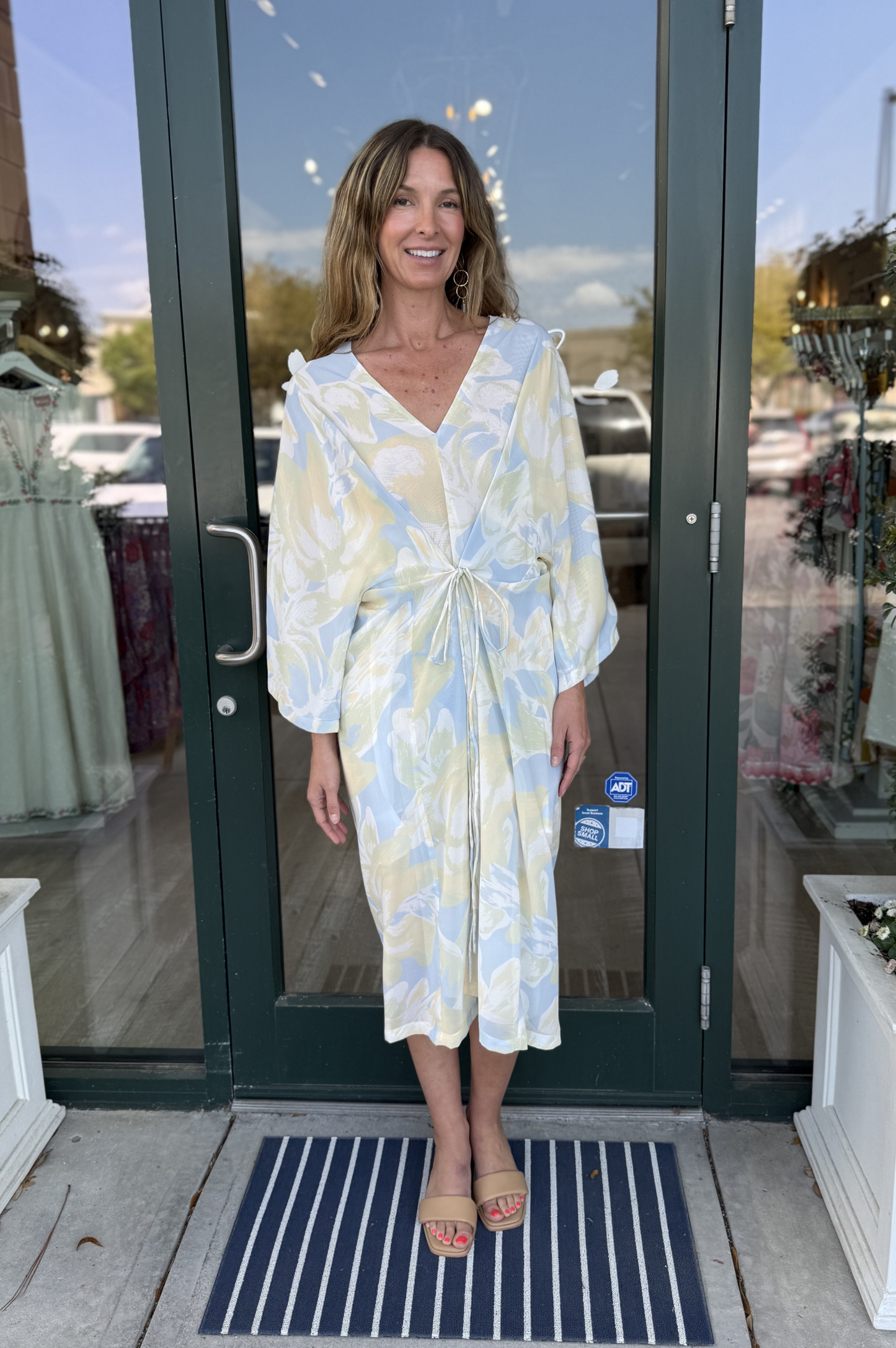 chiffon wrap dress Tiffany blue fuller skirt allows room for hips Chiffon Wrap Dress M/L /