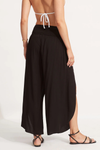 Shirred Waist Wrap Pant