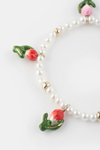 Tulips & White Pearl Bracelet