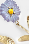 Purple Anemone Drop Earring