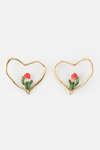 Tulip Heart Earring