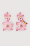 Double Pink Lily Earring