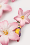 Double Pink Lily Earring