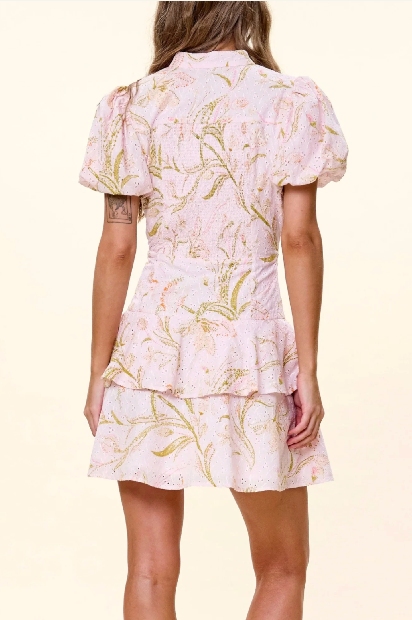 natalia puff sleeve mini dress For Love & Lemons Natalia Puff Sleeve Mini Dress