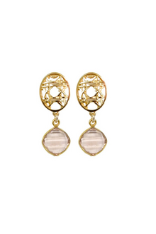  Remy Single Morganite Drop Earrings