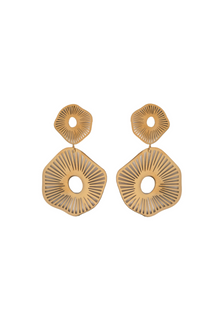  Gold Anemone Statement Earrings