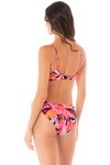 Coral Leafy Liberties Bikini Top