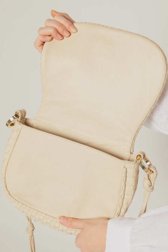 Delphine Woven Saddle Bag