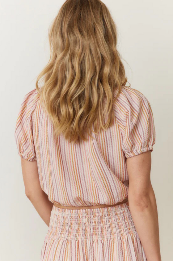 Marella Seersucker Crop Blouse