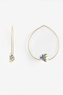  Rainbow Fish Hoop Earring