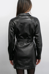 Augustine Vegan Leather Belted Dress