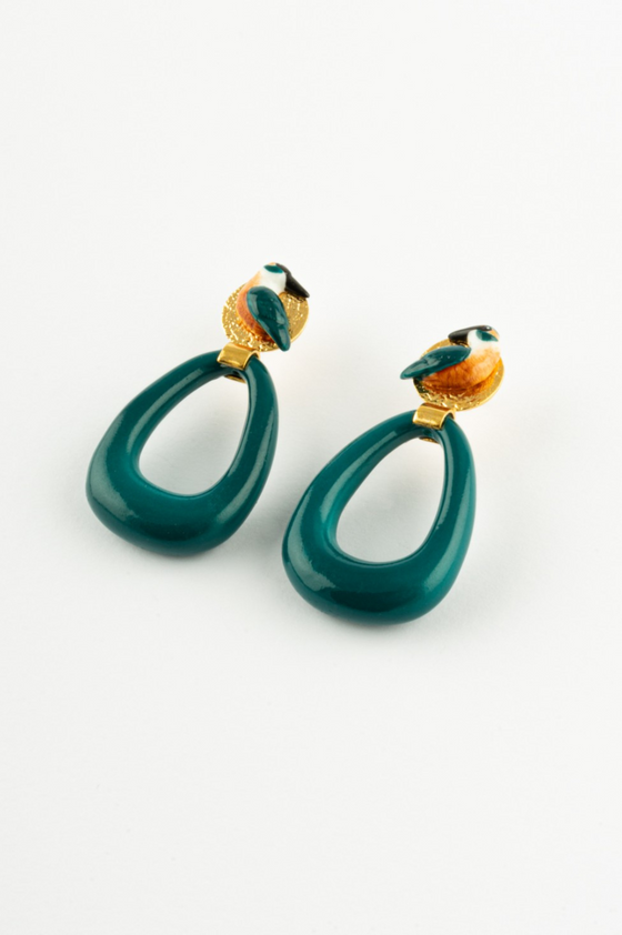 Kingfisher Oval Earrings