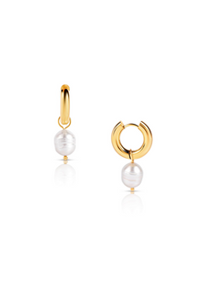  Melrose Mini Hoop Pearl Earrings