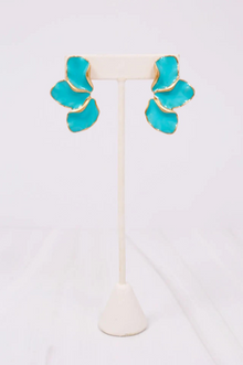  Vaughn Petal Fan Earrings - Turquoise